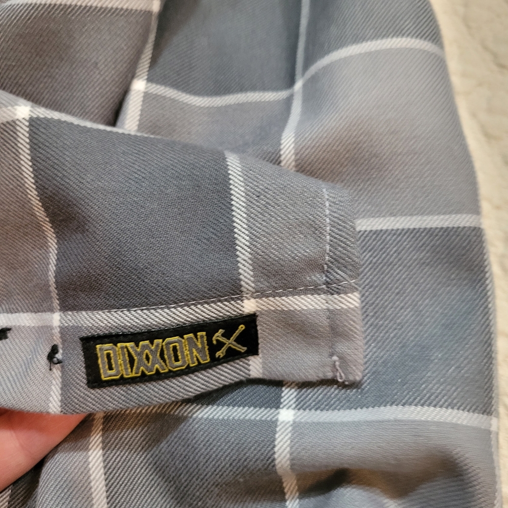 Dixxon Flannel Women's 2XL The Rails Grey Buffalo Plaid Snap Long Sleeve - Picture 4 of 12